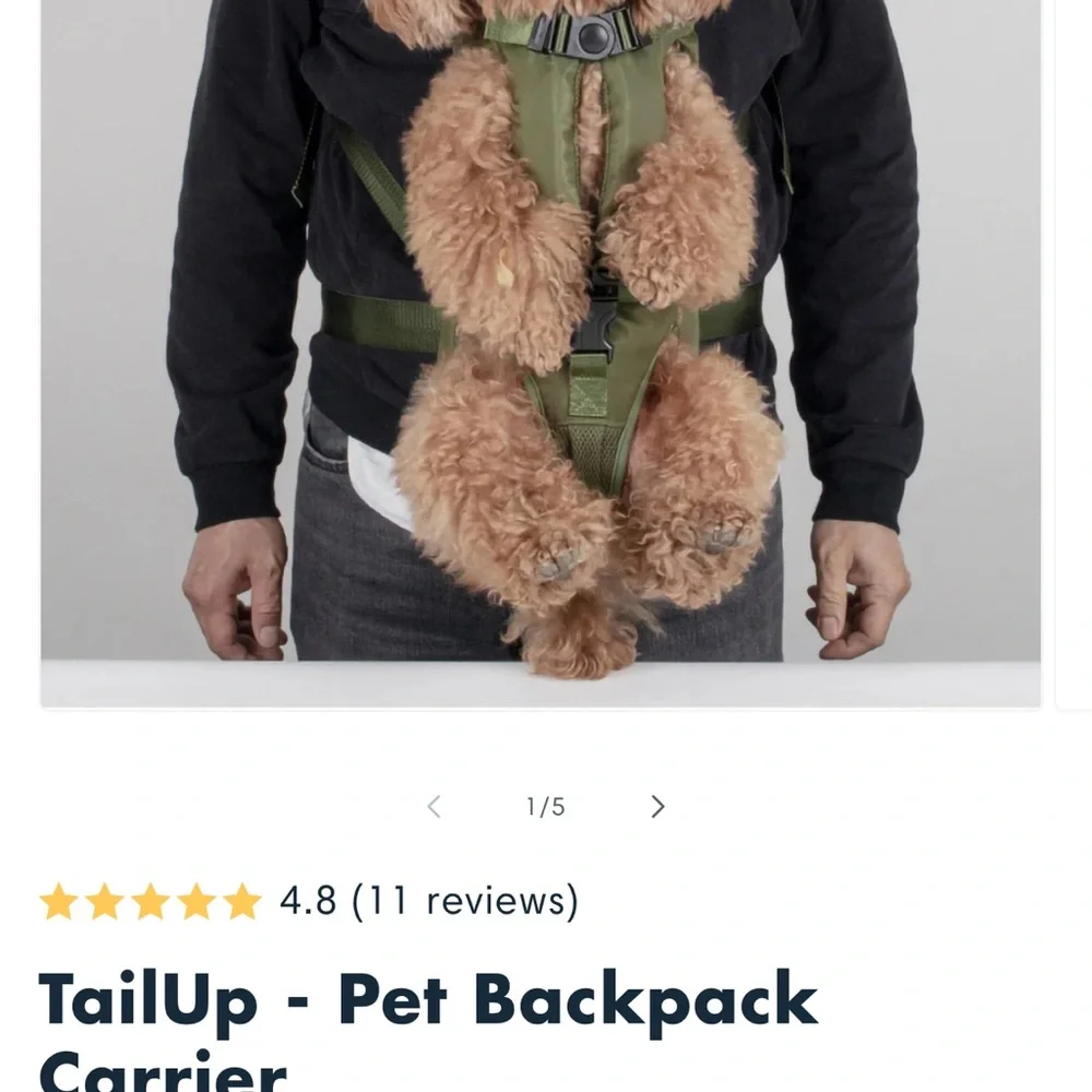 Tail Pet Backpack Carrier - Black